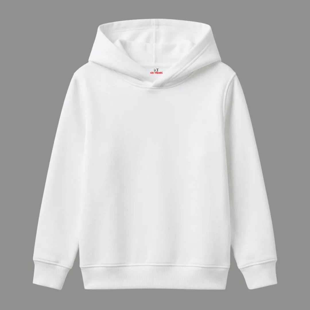 Premium Kids Plain 310GSM Cotton Fleece Winter Hoodie - Kin Trends