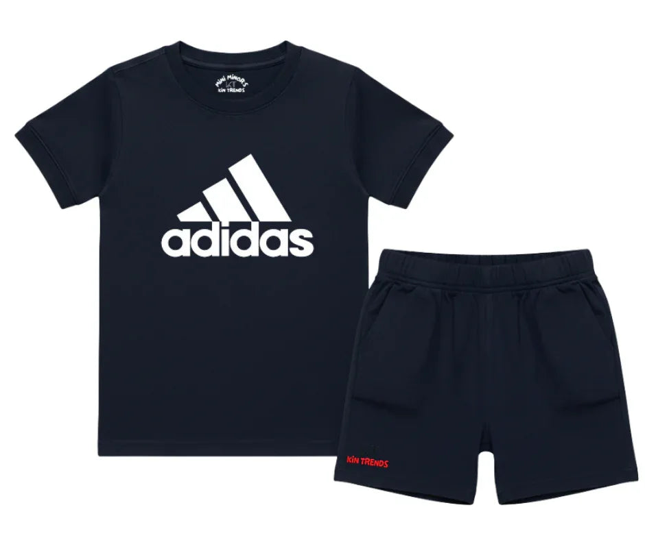 Addi D2 Shorts Set | Kids T shirt and shorts | Mini Minors Kin Trends | Kintrends