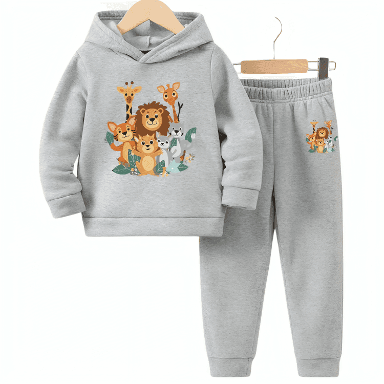 Animals Kingdom Fleece Hoodie Tracksuit - Kin Trends
