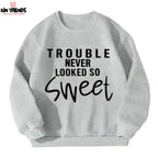 Sweat Trouble Sweatshirt - Kin Trends