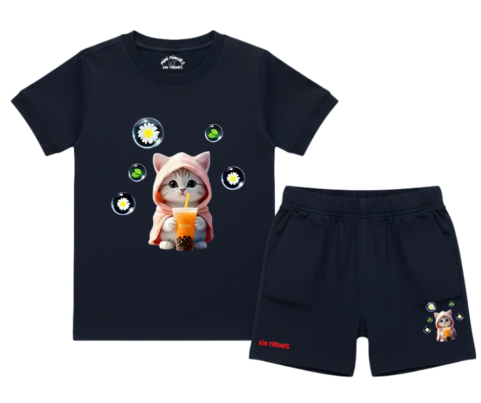 Cutest Cat Shorts Set
