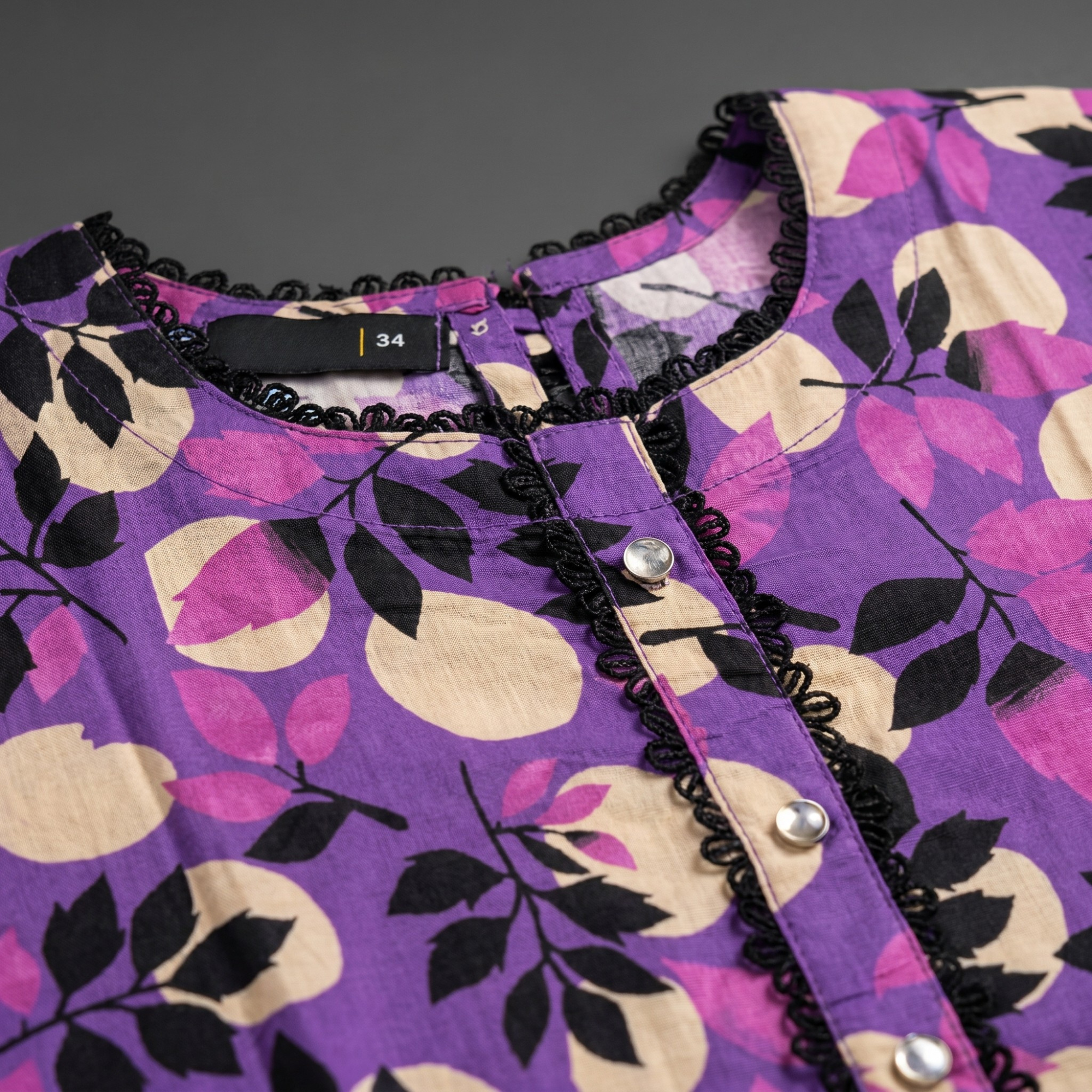 Purple Flora – 2 Piece Premium Lawn Kurta Trouser for Girls