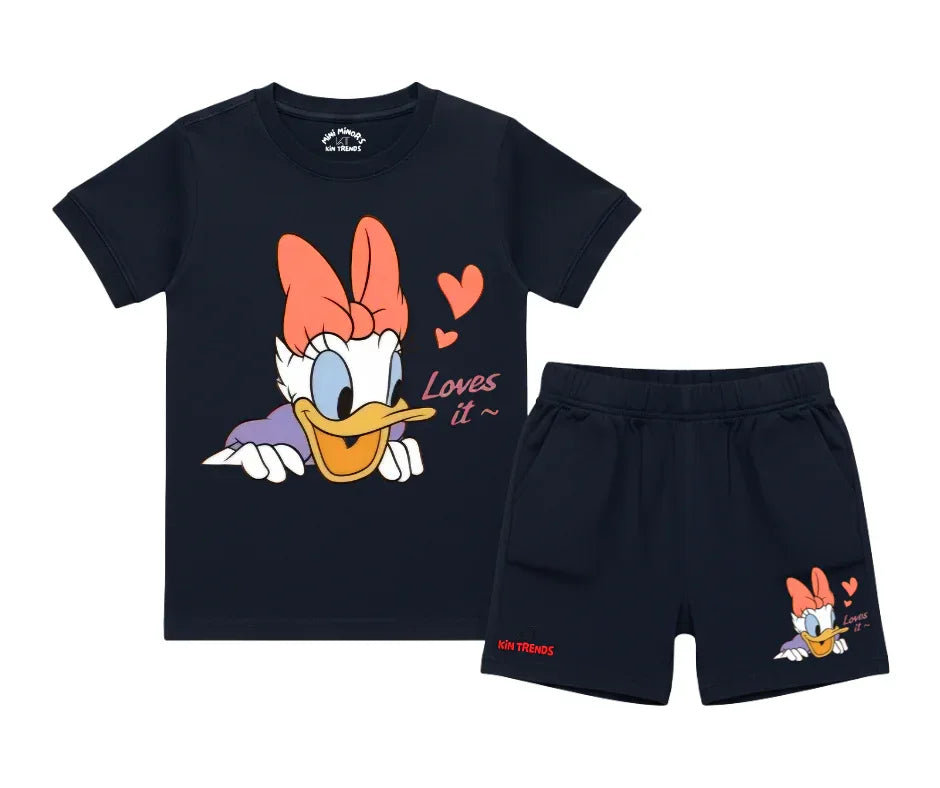 Duck Loves it Shorts Set | Kids T shirt and shorts | Mini Minors Kin Trends | Kintrends