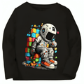 Spaceman Printed Fleece Sweatshirt - Kin Trends