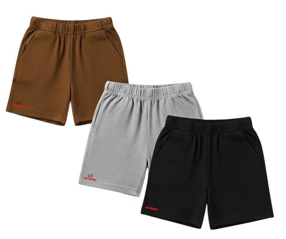 Pack of 3 Shorts for boys and girls | Mini Minors Kintrends