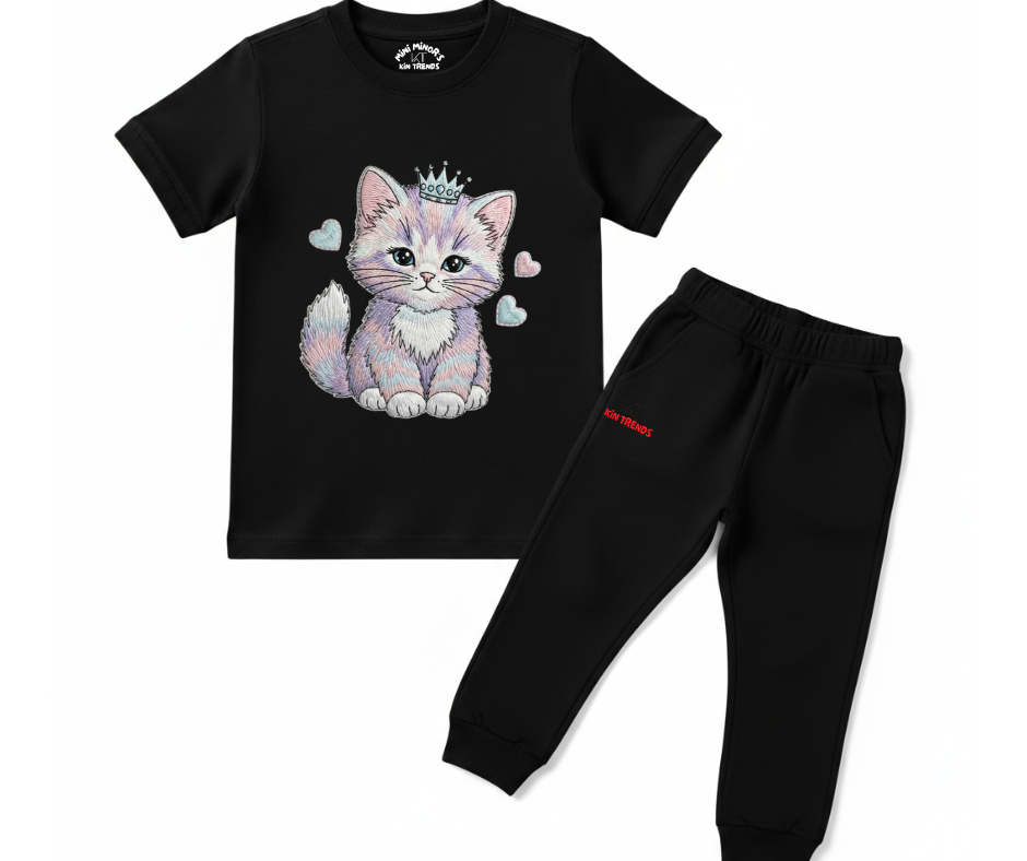 Premium Cute Cat Tracksuit (Not Embroidered)