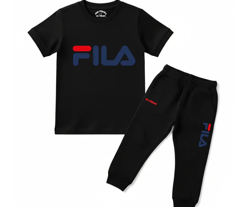 FLA Tracksuit Kids T shirt and trouser | Mini Minors Kin Trends | Kintrends