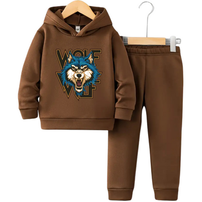Wolf Printed Hoodie Tracksuit (Premium)