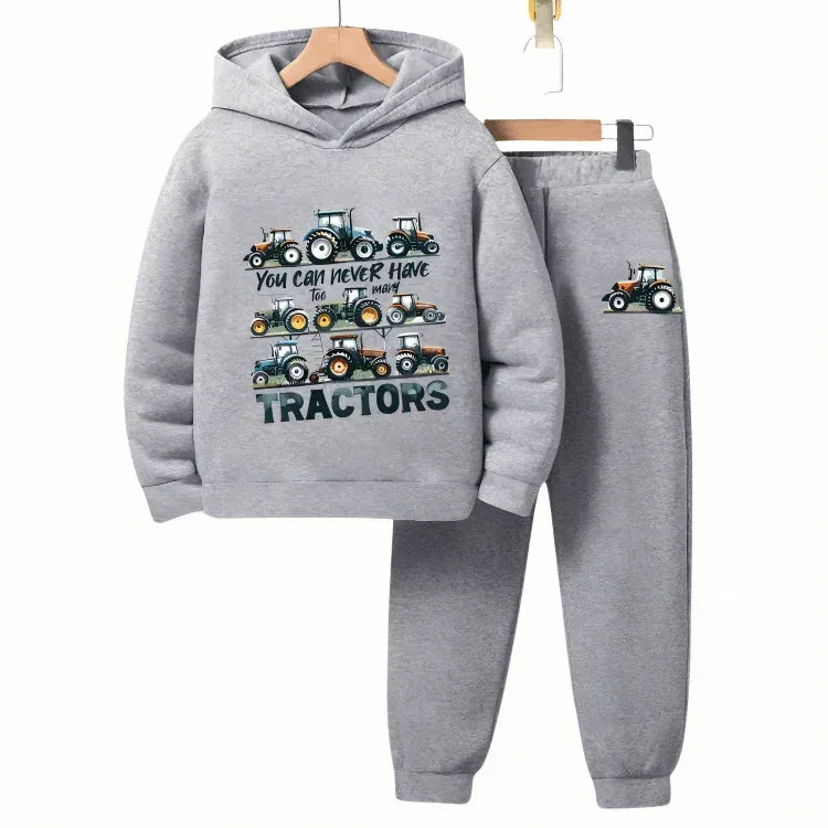 Beautiful Tractors Fleece Hoodie Tracksuit - Kin Trends