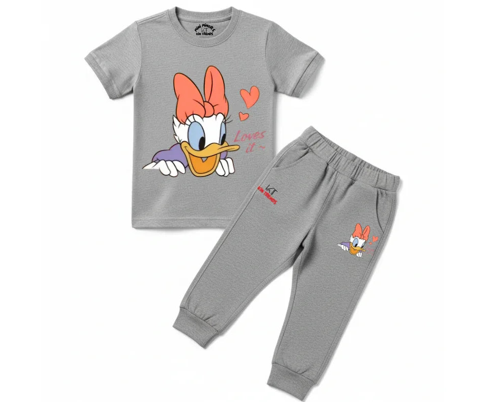 Disney Duck Summer Tracksuits | Kids T shirt and trouser | Mini Minors Kin Trends | Kintrends