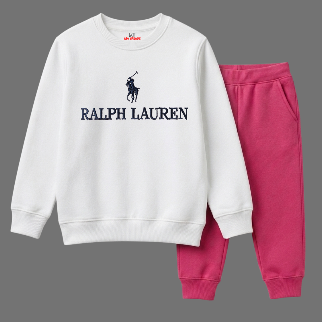 RLPH Classic Polo Logo Girls Winter Sweatshirt Tracksuit - 2 Pcs