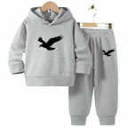 Flying Eagle Fleece Hoodie Tracksuit - Kin Trends