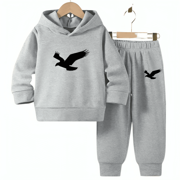 Flying Eagle Fleece Hoodie Tracksuit - Kin Trends