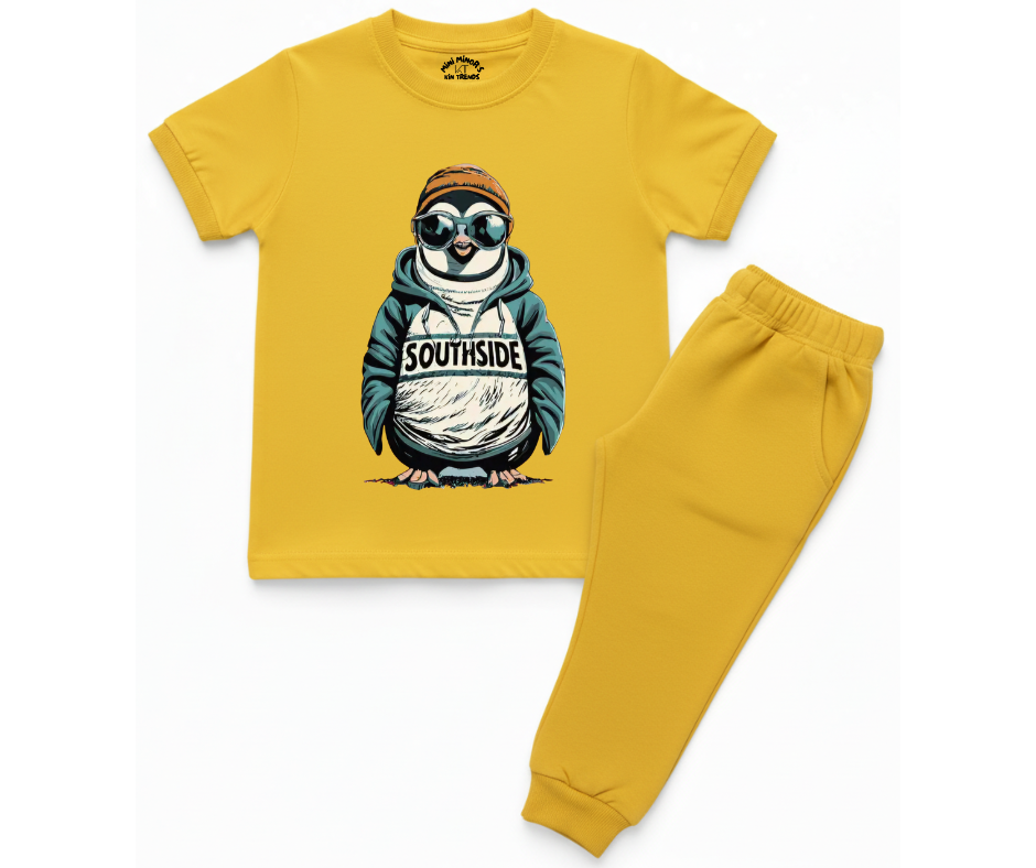New Southside Penguin Tracksuit | Kids T shirt and trouser | Mini Minors Kin Trends | Kintrends