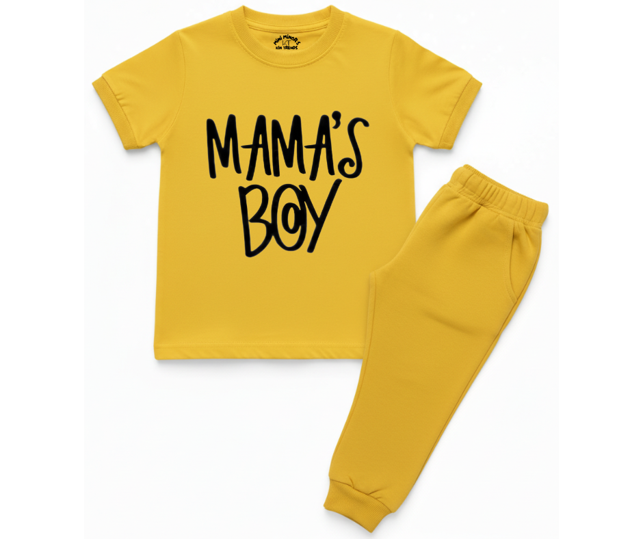 Mama's Boy Tracksuit | Kids T shirt and trouser | Mini Minors Kin Trends | Kintrends