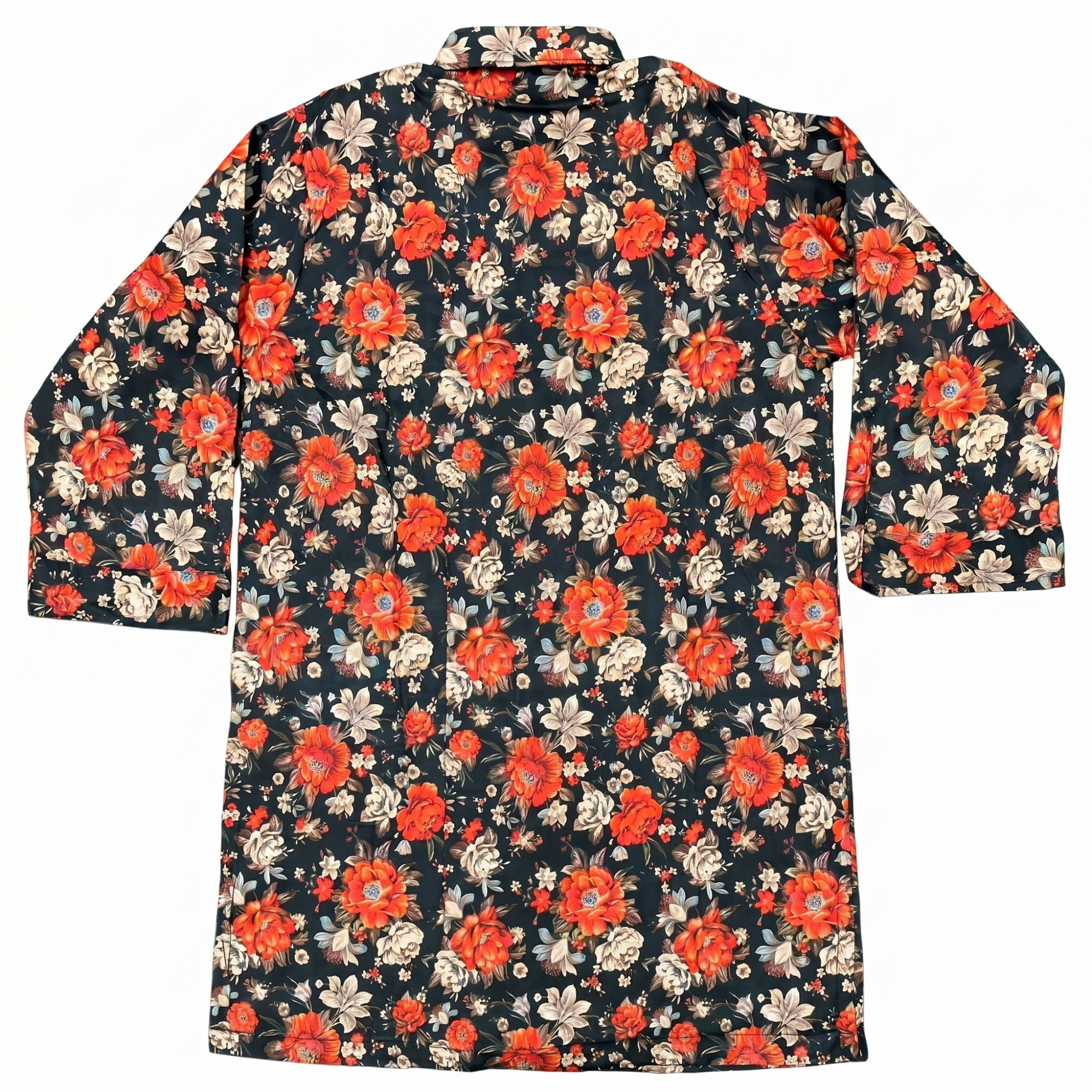 Black Rose – 2 Piece Premium Lawn Kurta Trouser shirt-collar for Girls