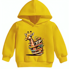 Colorful Giraffe Fleece Hoodie - Kin Trends