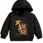 Colorful Giraffe Fleece Hoodie - Kin Trends