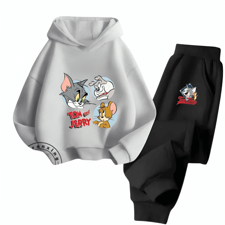 Tom & Jerry Family Fleece Hoodie Tracksuit - Kin Trends