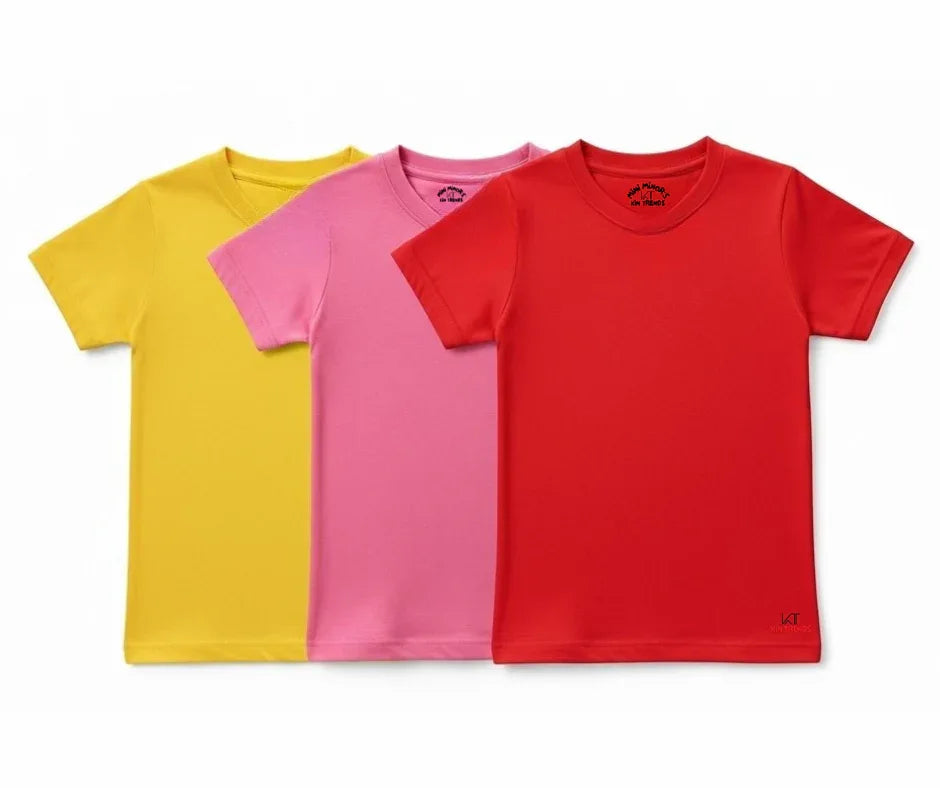 Pack Of 3 T Shirts for boys and girls | Mini Minors Kintrends