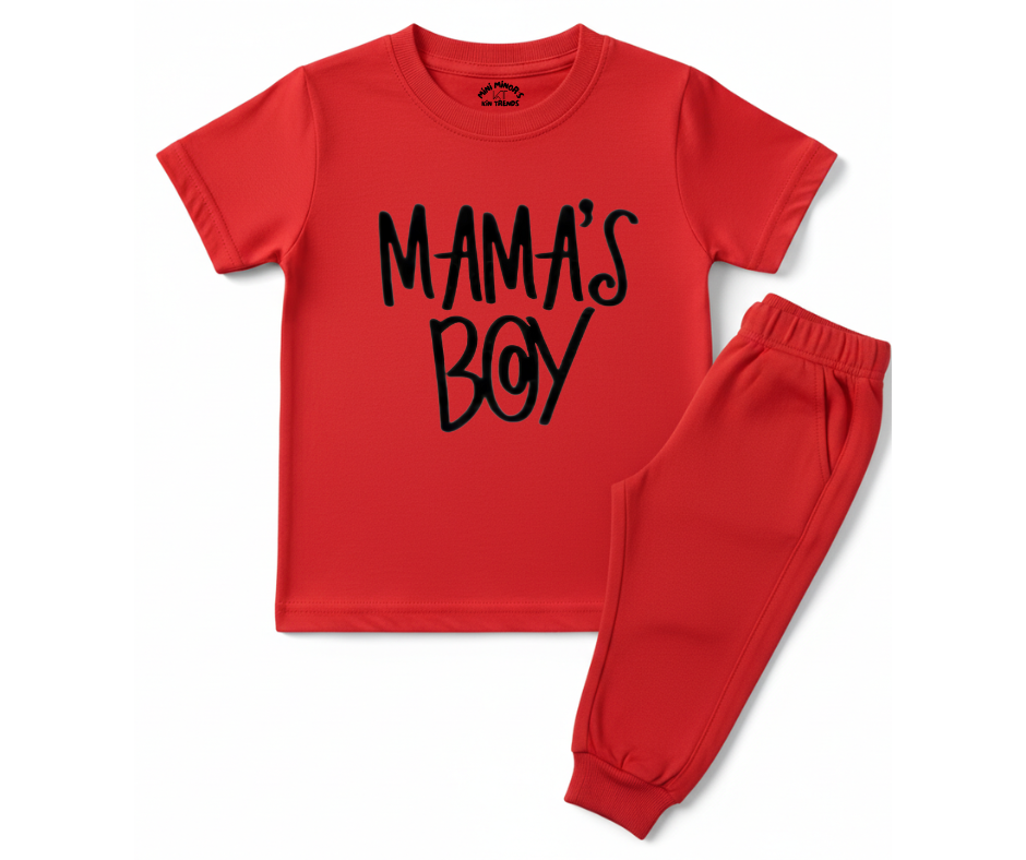 Mama's Boy Tracksuit | Kids T shirt and trouser | Mini Minors Kin Trends | Kintrends