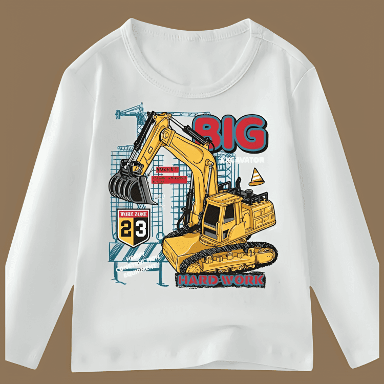 Big Excavator Fleece Sweatshirt - Kin Trends