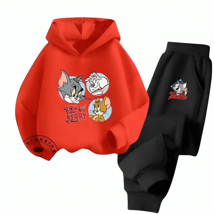 Tom & Jerry Family Fleece Hoodie Tracksuit - Kin Trends