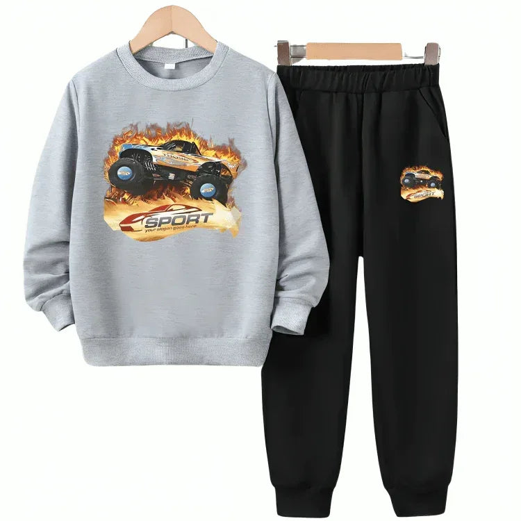 Sport Racing Fleece Tracksuit - Kin Trends
