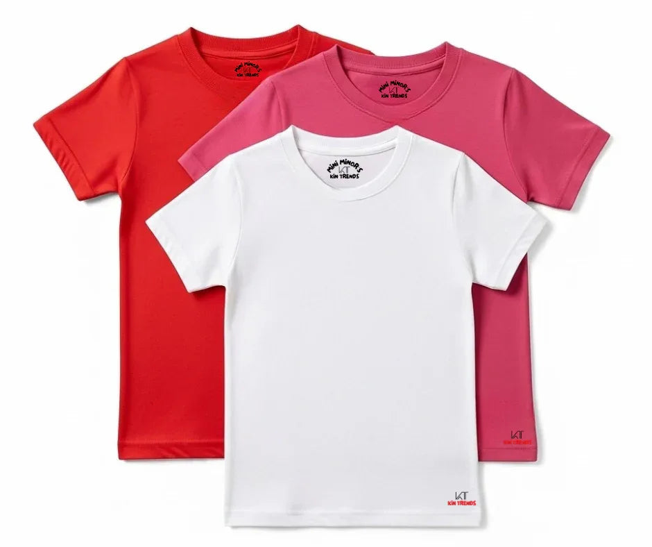 Pack Of 3 T Shirts for boys and girls | Mini Minors Kintrends