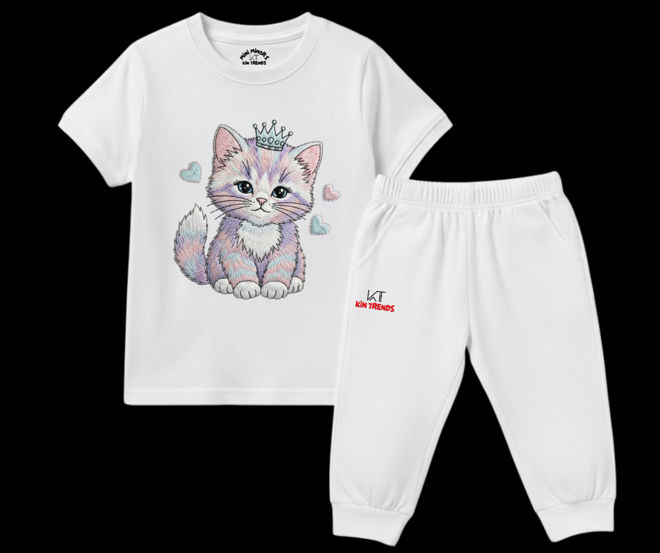 Premium Cute Cat Tracksuit (Not Embroidered)
