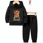 Smile Bear Fleece Hoodie Tracksuit - Kin Trends