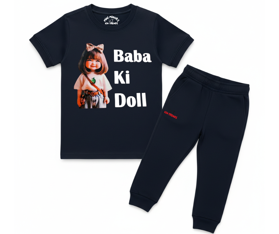 Baba ki Doll Summer Tracksuit  | Mini Minors Kintrends