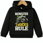 Monster Trucks Rule Fleece Hoodie - Kin Trends