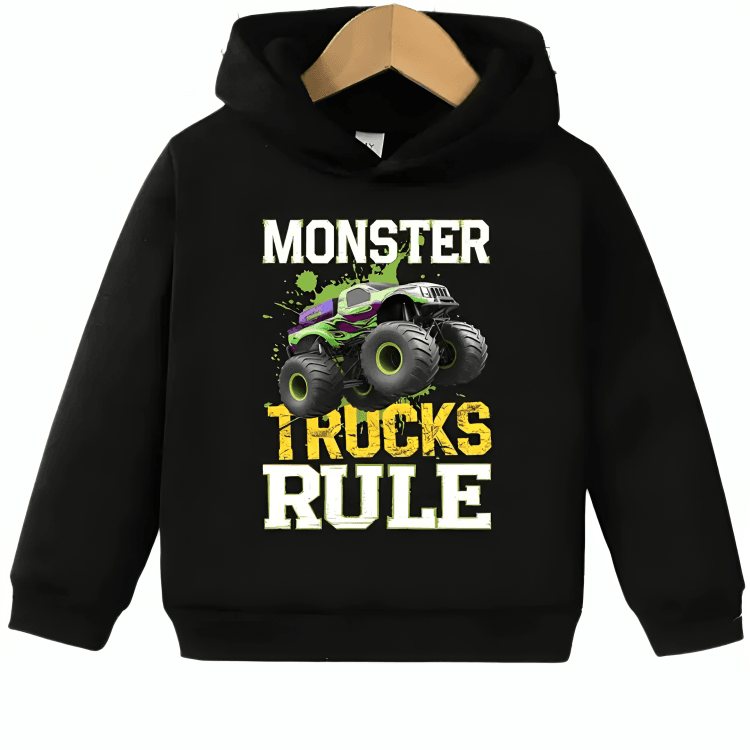 Monster Trucks Rule Fleece Hoodie - Kin Trends