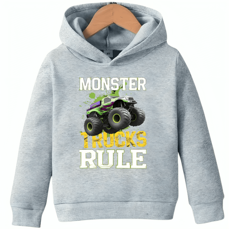 Monster Trucks Rule Fleece Hoodie - Kin Trends