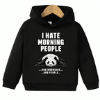 Panda Hate Morning People Hoodie - Kin Trends