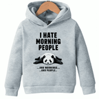 Panda Hate Morning People Hoodie - Kin Trends