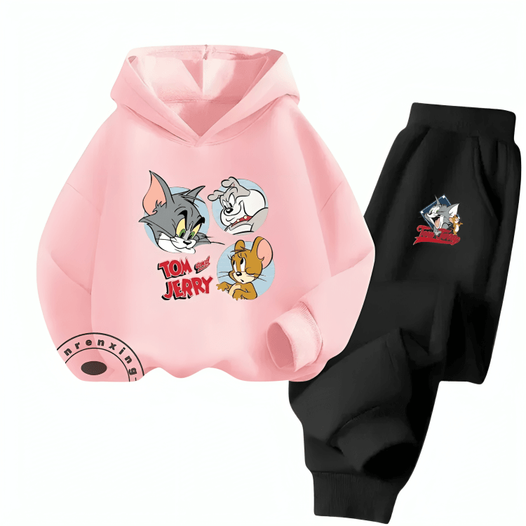 Tom & Jerry Family Fleece Hoodie Tracksuit - Kin Trends