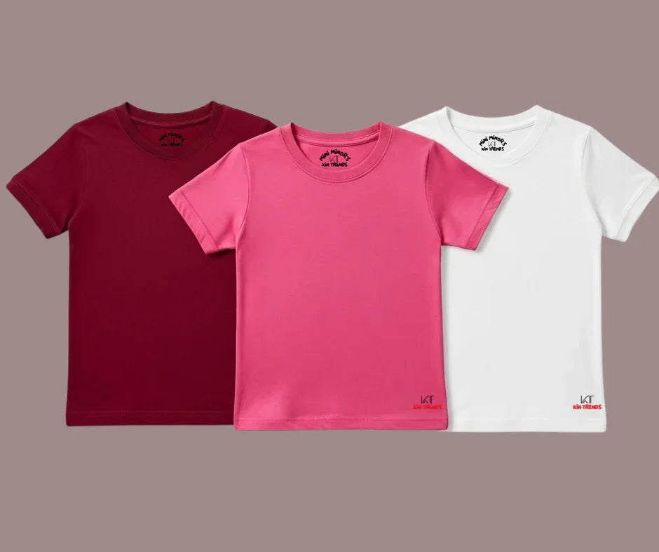 Pack Of 3 T Shirts for boys and girls | Mini Minors Kintrends