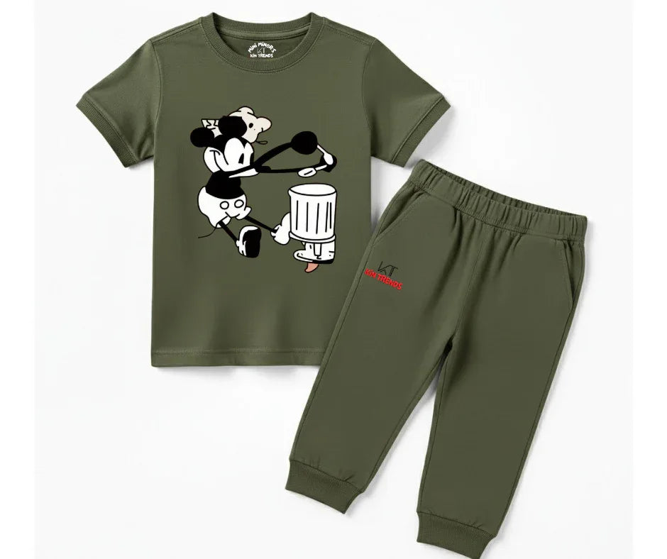 Beating Drums Tracksuit | Kids T shirt and trouser | Mini Minors Kin Trends | Kintrends