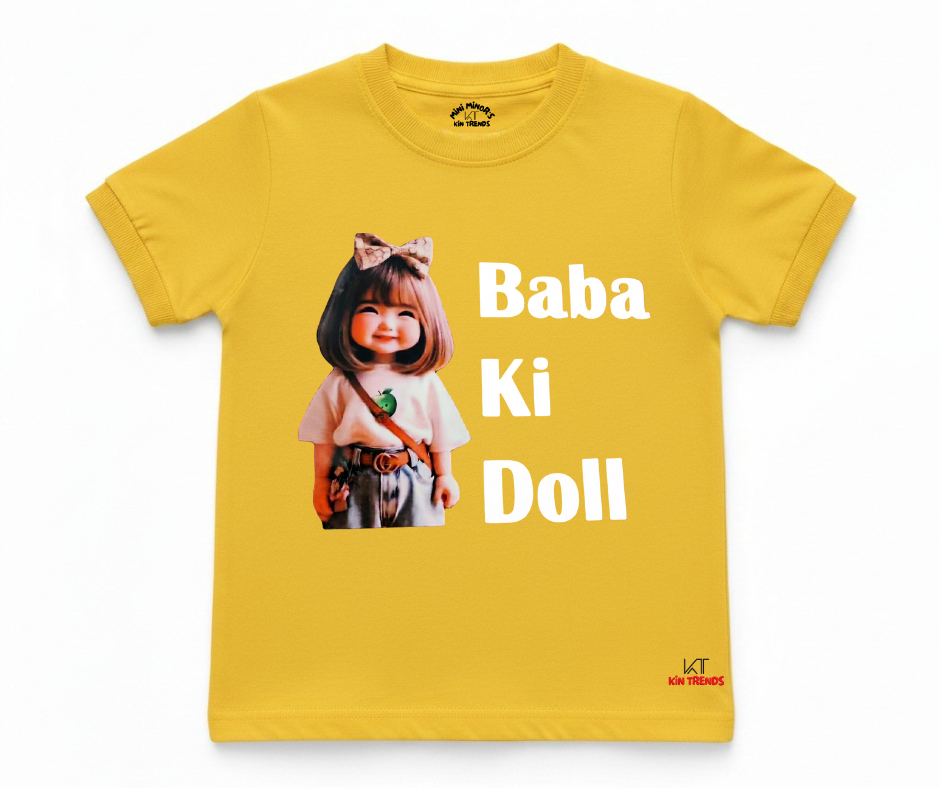 Baba Ki Doll Graphic Tee Shirt | Mini Minors Kintrends