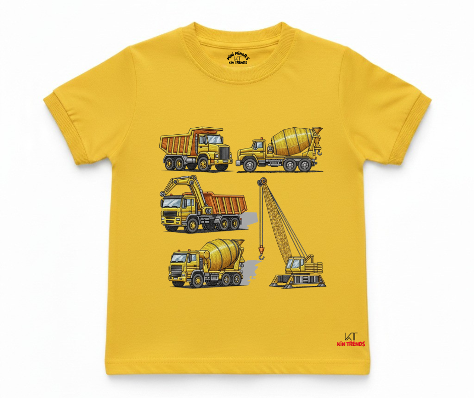 Crane Trucks T Shirt (Not Embroidered) Kids T shirt | Mini Minors Kin Trends | Kintrends