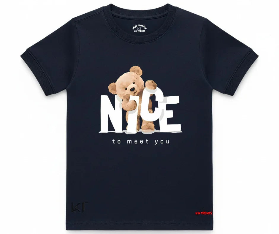 Nice Bear Tee | Kids T shirt | Mini Minors Kin Trends | Kintrends