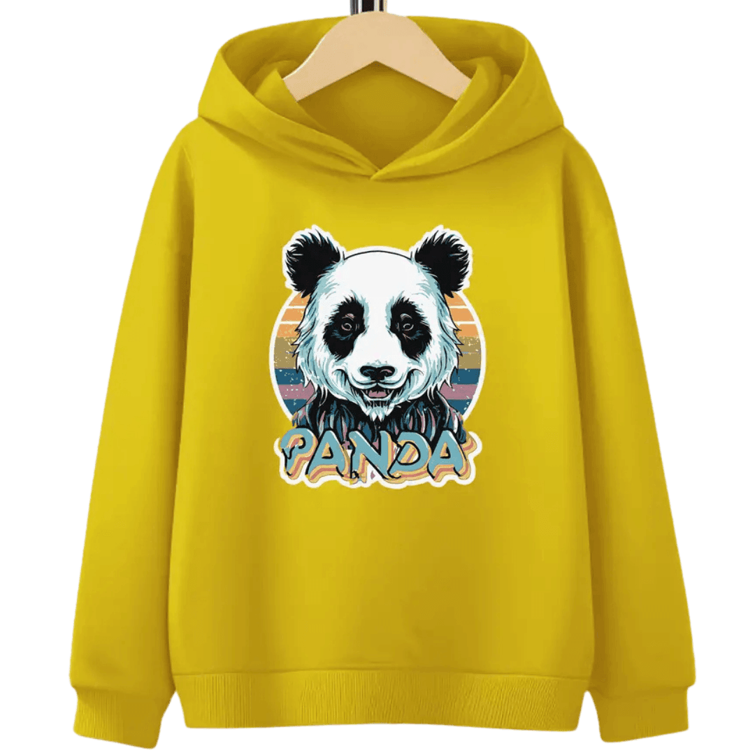 Cute Panda Fleece Hoodie - Kin Trends