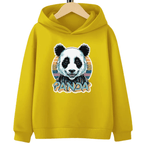 Cute Panda Fleece Hoodie - Kin Trends
