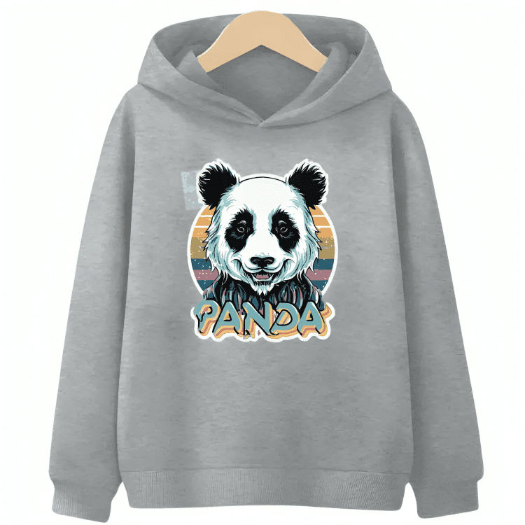 Cute Panda Fleece Hoodie - Kin Trends