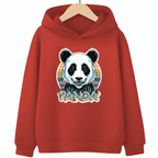 Cute Panda Fleece Hoodie - Kin Trends