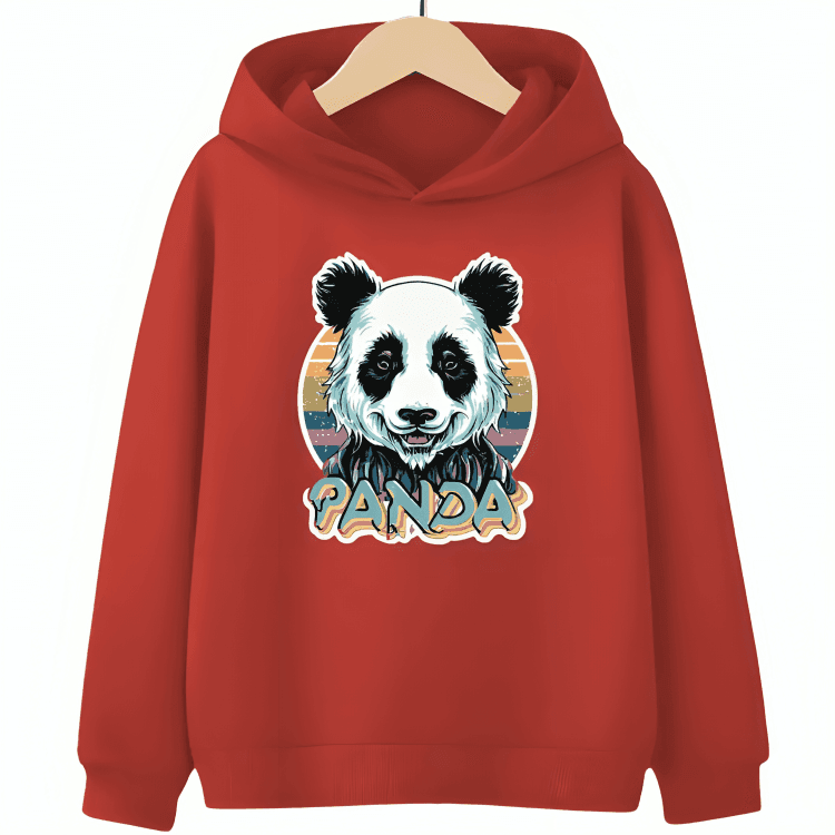 Cute Panda Fleece Hoodie - Kin Trends