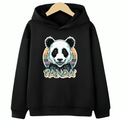 Cute Panda Fleece Hoodie - Kin Trends