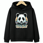 Cute Panda Fleece Hoodie - Kin Trends